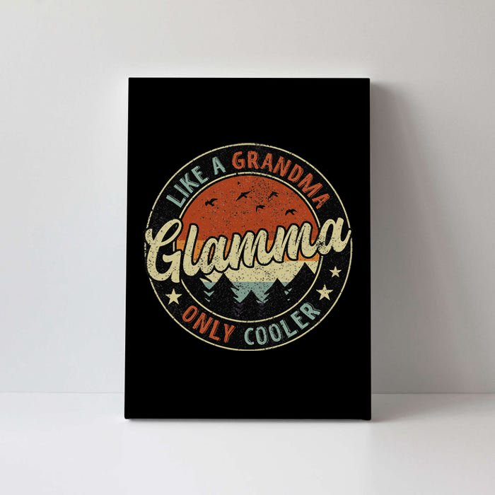 Glamma Like A Grandma Only Cooler Retro Mother's Day Canvas