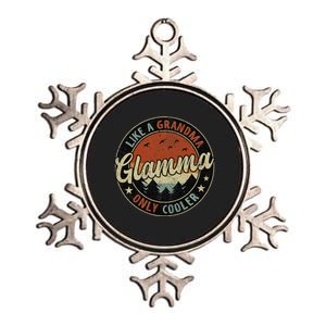 Glamma Like A Grandma Only Cooler Retro Mother's Day Metallic Star Ornament