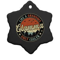 Glamma Like A Grandma Only Cooler Retro Mother's Day Ceramic Star Ornament