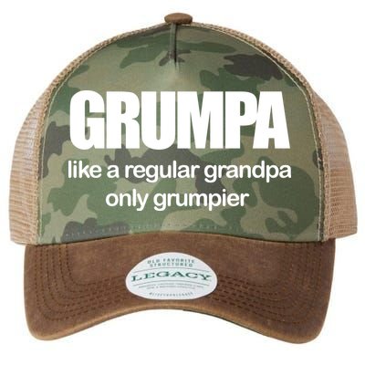 Grumpa Like A Regular Grandpa Only Grumpier Legacy Tie Dye Trucker Hat