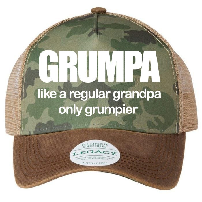 Grumpa Like A Regular Grandpa Only Grumpier Legacy Tie Dye Trucker Hat