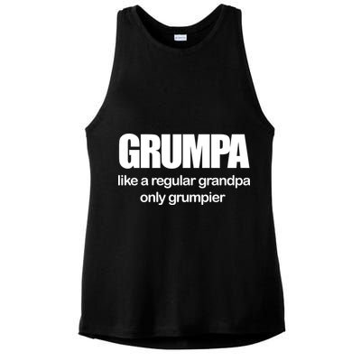 Grumpa Like A Regular Grandpa Only Grumpier Ladies PosiCharge Tri-Blend Wicking Tank