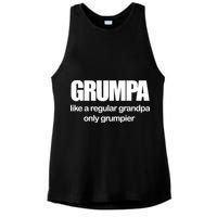 Grumpa Like A Regular Grandpa Only Grumpier Ladies PosiCharge Tri-Blend Wicking Tank