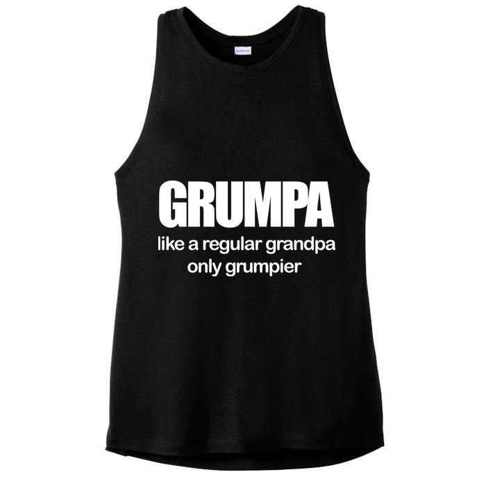 Grumpa Like A Regular Grandpa Only Grumpier Ladies PosiCharge Tri-Blend Wicking Tank