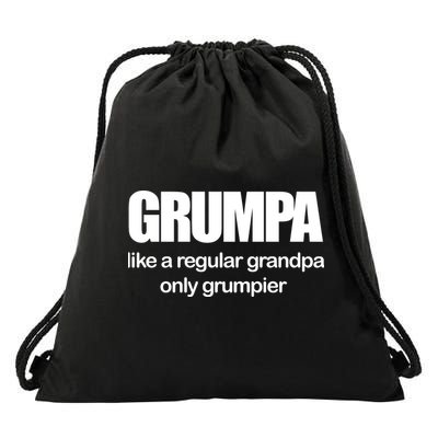Grumpa Like A Regular Grandpa Only Grumpier Drawstring Bag