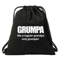 Grumpa Like A Regular Grandpa Only Grumpier Drawstring Bag