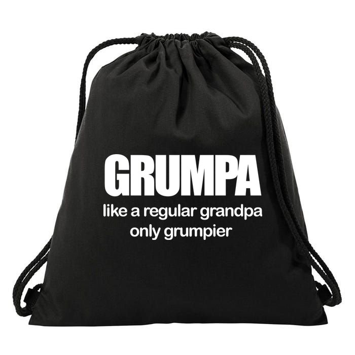 Grumpa Like A Regular Grandpa Only Grumpier Drawstring Bag