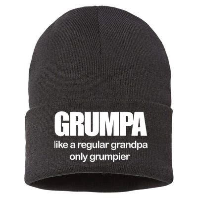Grumpa Like A Regular Grandpa Only Grumpier Sustainable Knit Beanie