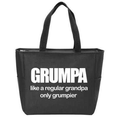 Grumpa Like A Regular Grandpa Only Grumpier Zip Tote Bag