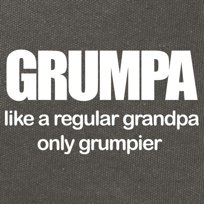 Grumpa Like A Regular Grandpa Only Grumpier Cotton Canvas Backpack