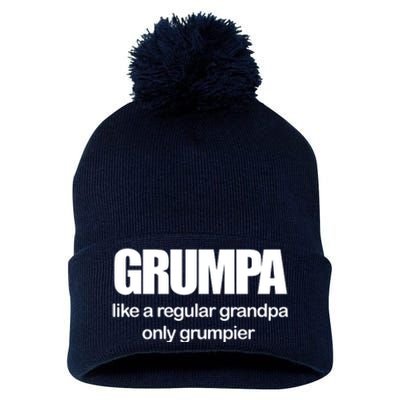 Grumpa Like A Regular Grandpa Only Grumpier Pom Pom 12in Knit Beanie