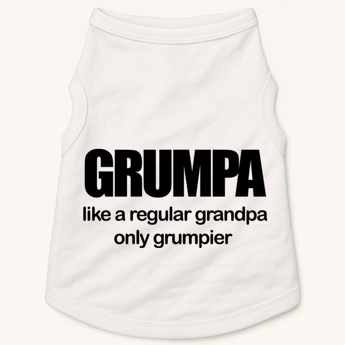 Grumpa Like A Regular Grandpa Only Grumpier Doggie Tank