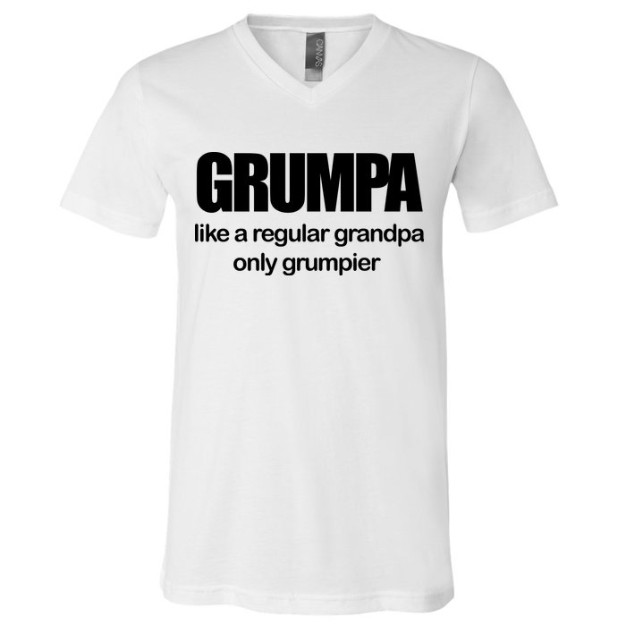 Grumpa Like A Regular Grandpa Only Grumpier V-Neck T-Shirt