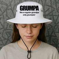 Grumpa Like A Regular Grandpa Only Grumpier Bucket Hat