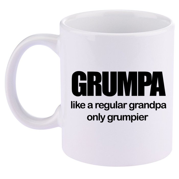 Grumpa Like A Regular Grandpa Only Grumpier 11oz C Handle Ceramic Mug