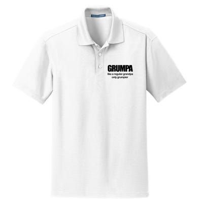 Grumpa Like A Regular Grandpa Only Grumpier Dry Zone Grid Polo