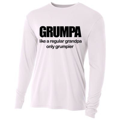 Grumpa Like A Regular Grandpa Only Grumpier Cooling Performance Long Sleeve Crew