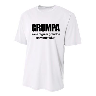 Grumpa Like A Regular Grandpa Only Grumpier Youth Performance Sprint T-Shirt