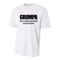 Grumpa Like A Regular Grandpa Only Grumpier Youth Performance Sprint T-Shirt