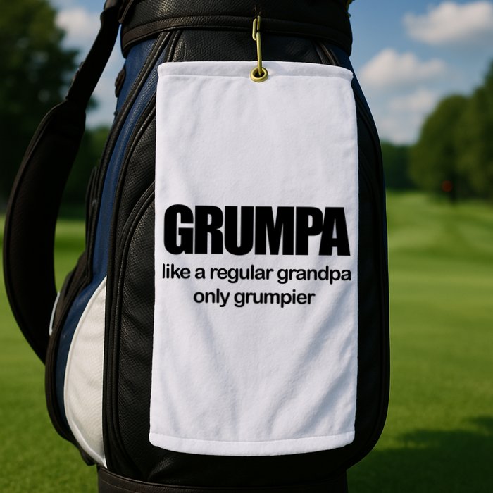 Grumpa Like A Regular Grandpa Only Grumpier Golf Towel