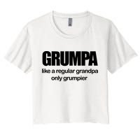 Grumpa Like A Regular Grandpa Only Grumpier Crop Top