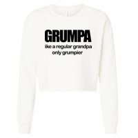 Grumpa Like A Regular Grandpa Only Grumpier Cropped Pullover Crew