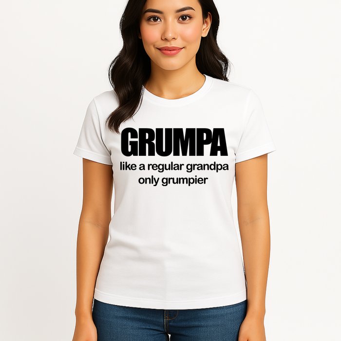 Grumpa Like A Regular Grandpa Only Grumpier Womens T-Shirt