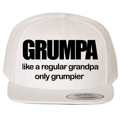 Grumpa Like A Regular Grandpa Only Grumpier Wool Snapback Cap