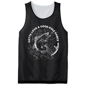 Gotta Love A Good Pole Dance Fishing Fishermen Fish Angler Mesh Reversible Basketball Jersey Tank