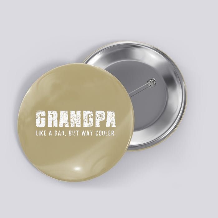 Grandpa Like A Dad But Way Cooler Only Much Fathers Day Button