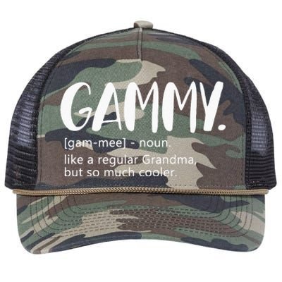 Gammy Like A Regular Grandma But Cooler Mothers Day Gammy Retro Rope Trucker Hat Cap