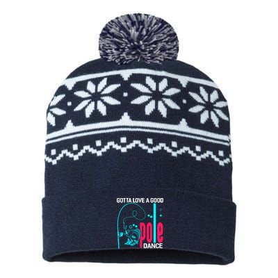 Gotta Love A Good Pole Dance Funny Fishing Fisherman USA-Made Snowflake Beanie