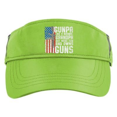 Gunpa Like A Normal Grandpa Fun And Owns Guns Funny Adult Drive Performance Visor