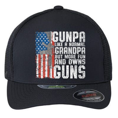 Gunpa Like A Normal Grandpa Fun And Owns Guns Funny Flexfit Unipanel Trucker Cap