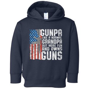 Gunpa Like A Normal Grandpa Fun And Owns Guns Funny Toddler Hoodie