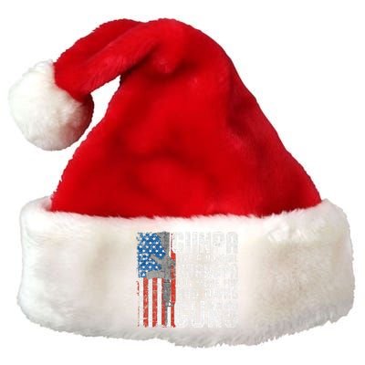 Gunpa Like A Normal Grandpa Fun And Owns Guns Funny Premium Christmas Santa Hat