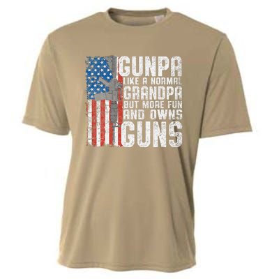 Gunpa Like A Normal Grandpa Fun And Owns Guns Funny Cooling Performance Crew T-Shirt