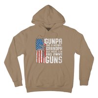 Gunpa Like A Normal Grandpa Fun And Owns Guns Funny Hoodie