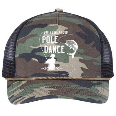 Gotta Love A Good Pole Dance Funny Fishing Funny Gift For Him Gift Retro Rope Trucker Hat Cap