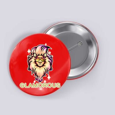 Glamorous Lion Button
