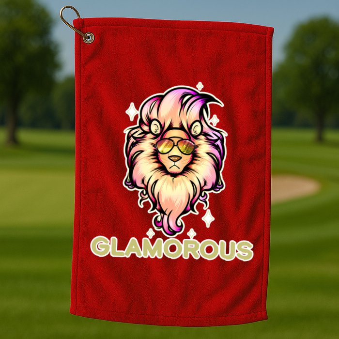 Glamorous Lion Golf Towel