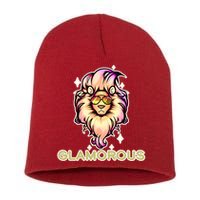 Glamorous Lion Short Acrylic Beanie