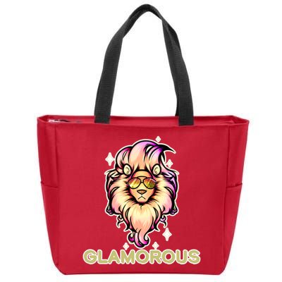 Glamorous Lion Zip Tote Bag