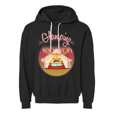 Glamping Fancy Camping  Garment-Dyed Fleece Hoodie