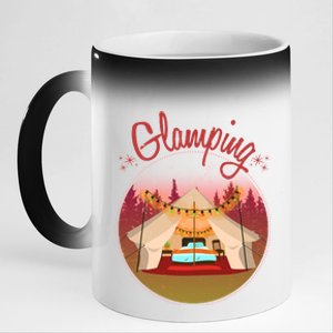 Glamping Fancy Camping  11oz Black Color Changing Mug