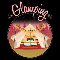 Glamping Fancy Camping  USA-Made Doggie Bandana