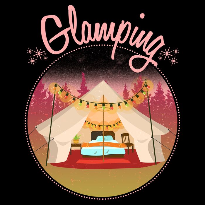 Glamping Fancy Camping  USA-Made Doggie Bandana