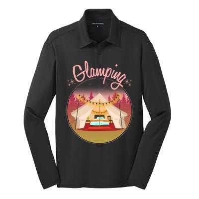 Glamping Fancy Camping  Silk Touch Performance Long Sleeve Polo