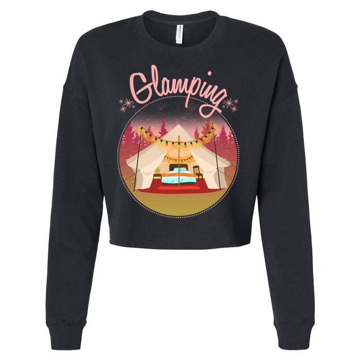 Glamping Fancy Camping  Cropped Pullover Crew