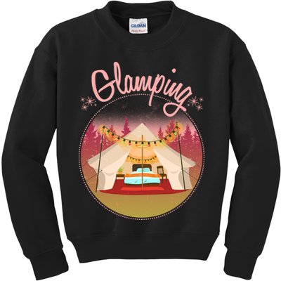Glamping Fancy Camping  Kids Sweatshirt
